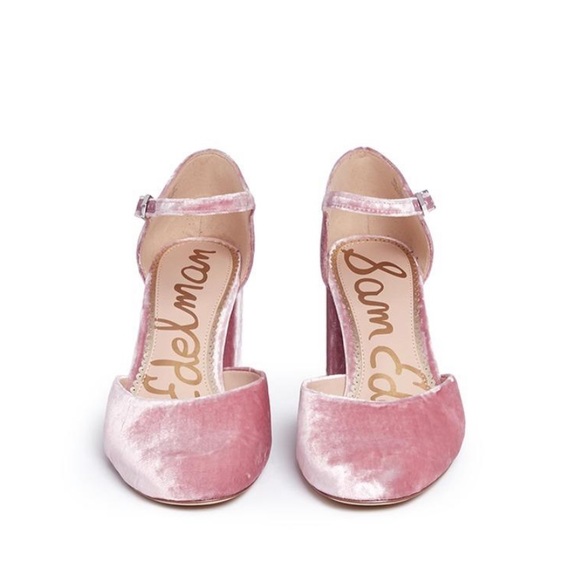 sam edelman pink velvet shoes